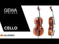 GEWA Celloer Allegro - 1/4 (Spilleklar inkl. bag, Massaranduba-bue, Larsen Aurora-strenger)