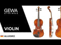 GEWA Fioliner Allegro - 1/4 (spilleklar inkl. formstøpt etui, Massaranduba-bue, Larsen Aurora-strenger, transportsikret)