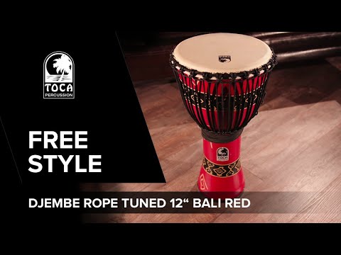 Toca Djembe Freestyle Rope Tuned - Kente-stoff (SFDJ-12K)