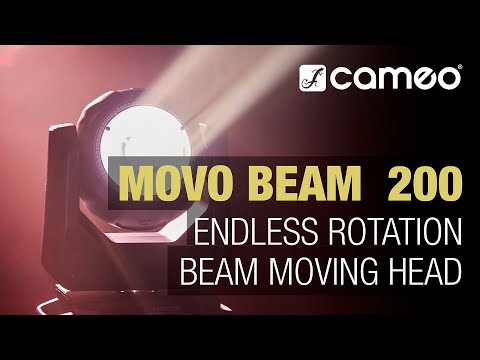 Cameo MOVO BEAM 200 - Beam moving head med endeløs rotasjon og LED-ring