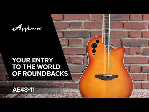 Applause E-akustisk Gitarer Super Shallow Cutaway - Honeyburst sateng (AE48-1I)