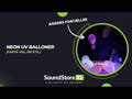 Neonfargede UV-ballonger (Mix, 100 stk.)