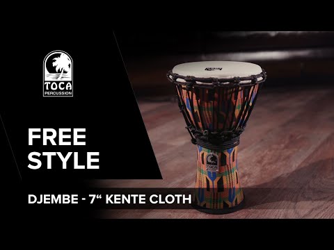 Toca Djembe Freestyle Rope Tuned - Kente Cloth (SFDJ-7K)