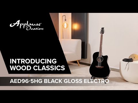 Applause E-akustisk Gitarer Wood Classics AED96-5HG Black Gloss Electro - Svart høyglans (AED96-5HG)