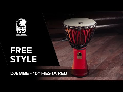Toca Djembe Freestyle tau-stemt - Bali rød (SFDJ-10RP)