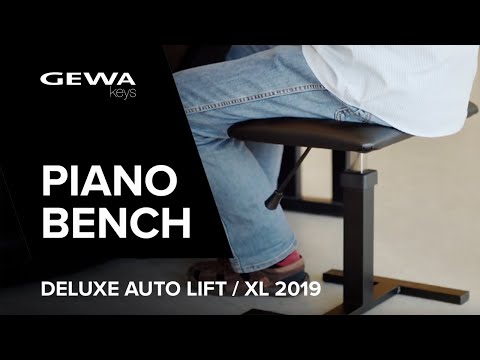GEWA pianokrakk Autolift - Trekk i svart syntetisk skinn