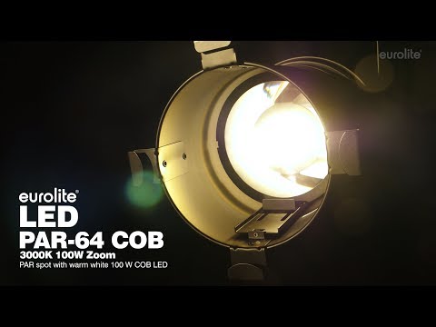Eurolite LED PAR-64 Lampe COB 3000K Zoom (100W) 