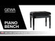 GEWA pianokrakk Deluxe Leather Black, Highgloss - svart trekk i kunstskinn
