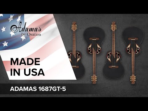 Adamas E-akustisk Gitarer 1687GT Deep uten cutaway - Svart (1687GT-5-G)