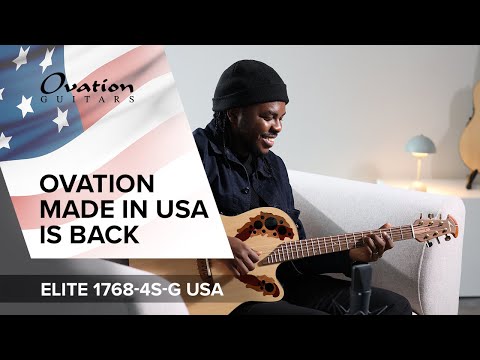 Ovation E-akustisk Gitarer Pro Series Elite USA - Natural Satin (1768-4S-G)