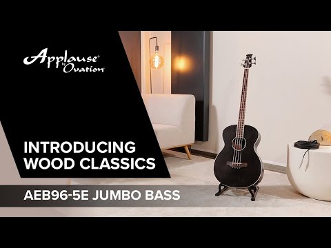 Applause E-akustisk bass Wood Classics AEB96-5E Jumbo Bass - Matt svart (AEB96-5E)