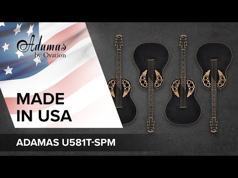 Adamas E-akustisk Gitarer ADAMAS U581T-FM Mid-Depth uten cutaway - svart sateng kobber metallic-flake (U581T-FM-G)