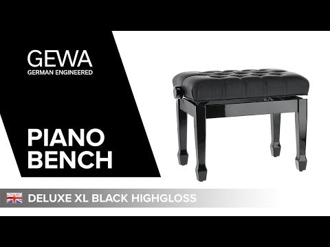 GEWA pianokrakk Deluxe XL Black høyglans - svart trekk