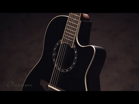 Ovation E-akustisk Gitarer Standard Balladeer Deep Contour Cutaway 12-string - Svart (2751AX-5-G)