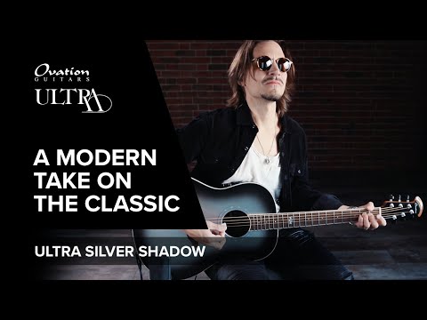 Ovation E-akustisk Gitarer Pro Series Ultra Mid-Depth uten cutaway - Sølverskygge (1516SSM-G)