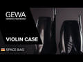 GEWA ryggsekk for Fioliner-etui Space Bag - Titanium 1/2 - 1/4 (33 x 63 (med bueetui 66 ) x 19 cm)