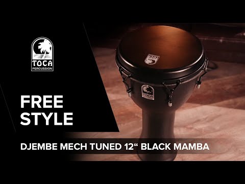 Toca Djembe Freestyle mekanisk stemt - Black Mamba (SFDMX-12BM)