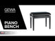 GEWA pianobenk Deluxe - Valnøtt matt (sete svart)