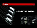 Adam Hall Stands SLED 1 ULTRA XLR 3 A - Vinklet 3-polet XLR-svanehalslampe med 4 COB-LED'er