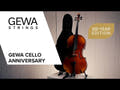 GEWA Anniversary cello 1/4, satt opp med bue, veske og kolofonium