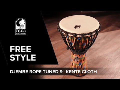 Toca Djembe Freestyle Rope Tuned – Woodstock Purple (SFDJ-9WP)