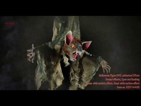 Halloween-figur flaggermus, animert, 95 cm
