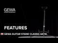 GEWA Classic gitarstativ GS-10BL, blå