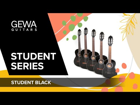 GEWA klassisk gitar Student svart - 1/2 størrelse svart