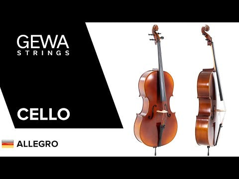 GEWA Celloer Allegro - 3/4 (Spilleklar inkl. bag, Massaranduba-bue, Larsen Aurora-strenger, transportsikret)