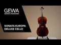 GEWA Sonata Europa Deluxe cello 4/4, satt opp, massarandubabue, bag