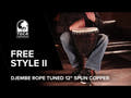 Toca Djembe Freestyle II Tau-stemt - Mørkerød (TF2DJ-12R)