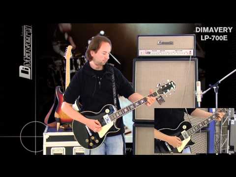 DiMavery LP -700 elektrisk gitar, honning høyglans
