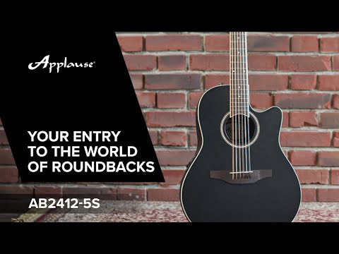 Applause E-akustisk Gitarer AB2412II Mid Cutaway 12-string - Svart satin (AB2412II-5S)