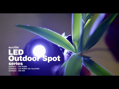 EUROLITE LED Outdoor Spot 15W RGBW QuickDMX med jordspyd