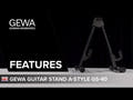 GEWA A-Style gitarstativ GS-40EB, elektrisk gitar og elektrisk bass