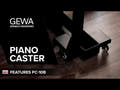 GEWA pianohjul PC-10B - par