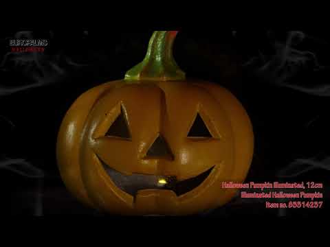 Halloween gresskar med LED 12cm 