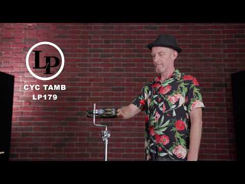 Latin Percussion tamburin Cyclops monterbar - preget messing, svart (LP179)