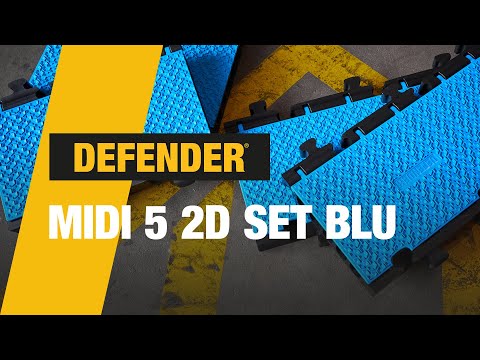 Defender MIDI 5 2D SET BLU - Modulært system, 5 kanaler | SETT blå | rullestolvennlig overgang | høyde 5,4 cm