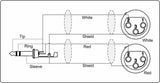 Stereo jack for 2x XLR hunn 1,5 meter