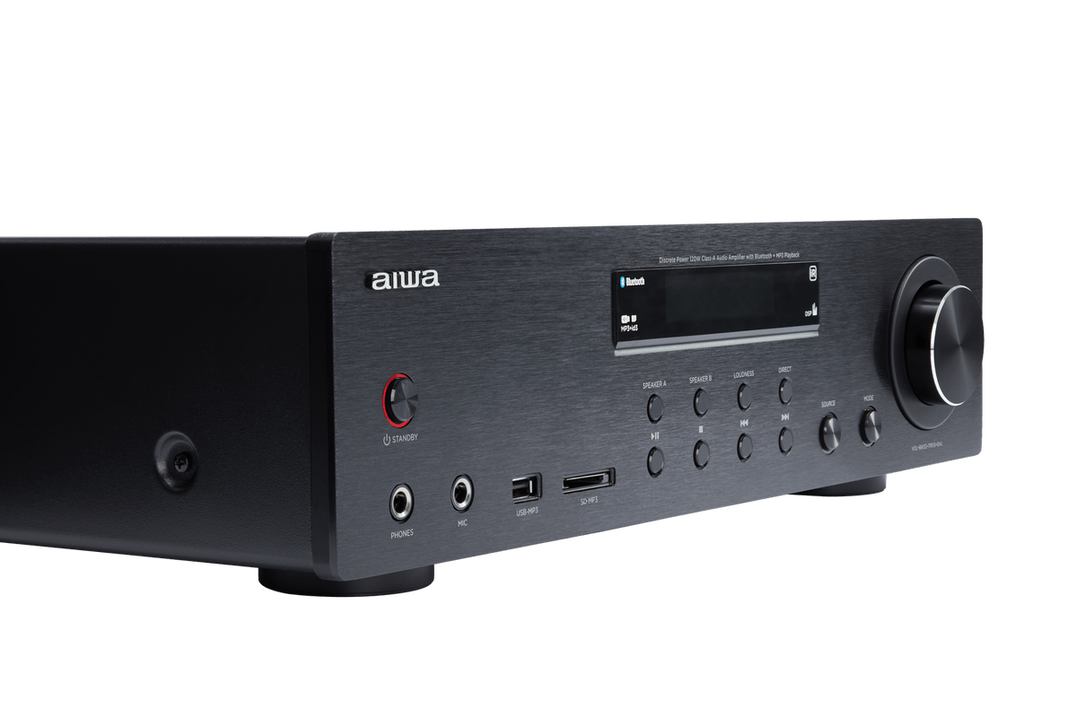 AIWA AMT-130 Forsterker svart – 120W, Bluetooth & Phono