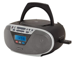 AIWA CDT-200 Boombox – CD, Bluetooth, USB og FM-radio, sølv