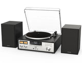 AIWA LPS-1 HiFi-platespiller med DAB+, CD, Bluetooth og høyttalere, Black