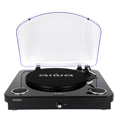 AIWA LPS-25 Platespiller – Bluetooth, USB og FM, svart