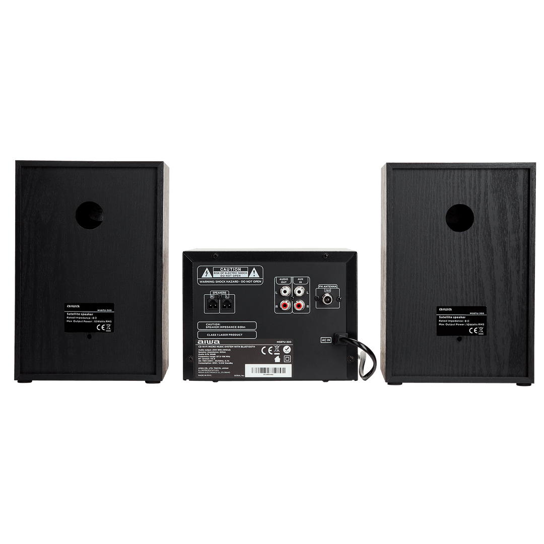 AIWA MCBT-350 Micro Hi-Fi-anlegg 20W med Bluetooth, CD, FM og USB