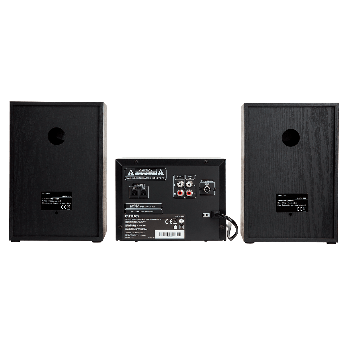 AIWA MCBT-350 Micro Hi-Fi-anlegg 20W med Bluetooth, CD, FM og USB