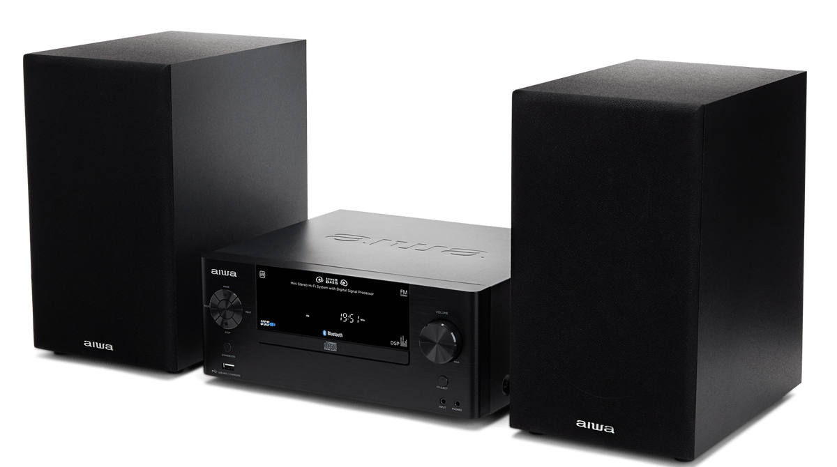 AIWA MCBT-550 Mini Hi-Fi – 50W, Bluetooth, CD og FM