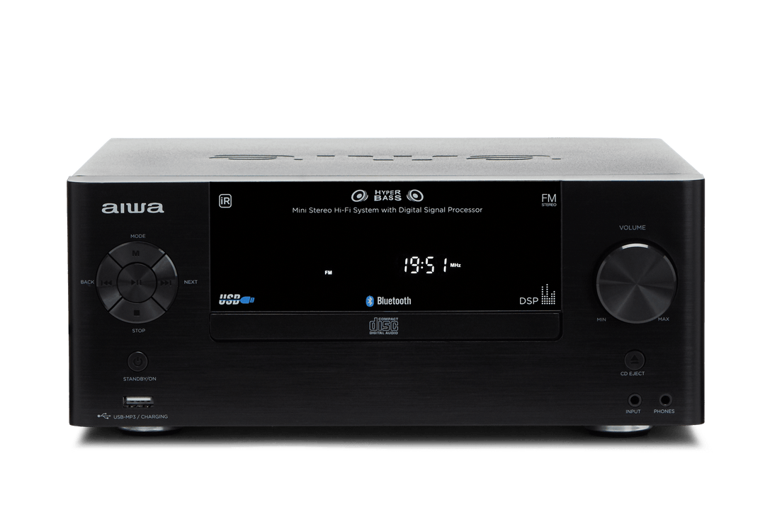 AIWA MCBT-550 Mini Hi-Fi – 50W, Bluetooth, CD og FM