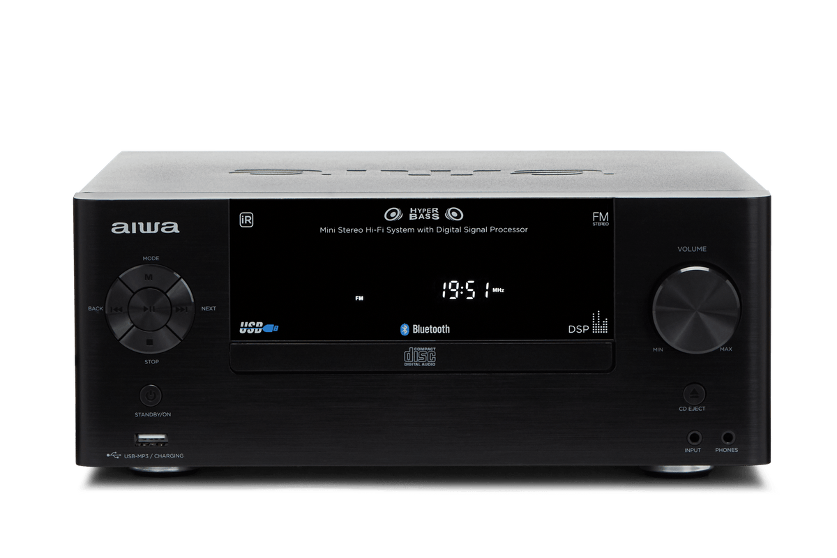 AIWA MCBT-550 Mini Hi-Fi – 50W, Bluetooth, CD og FM