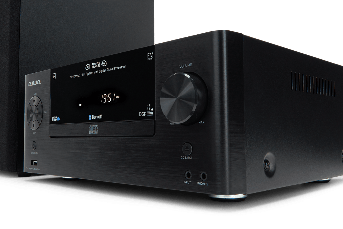 AIWA MCBT-550 Mini Hi-Fi – 50W, Bluetooth, CD og FM